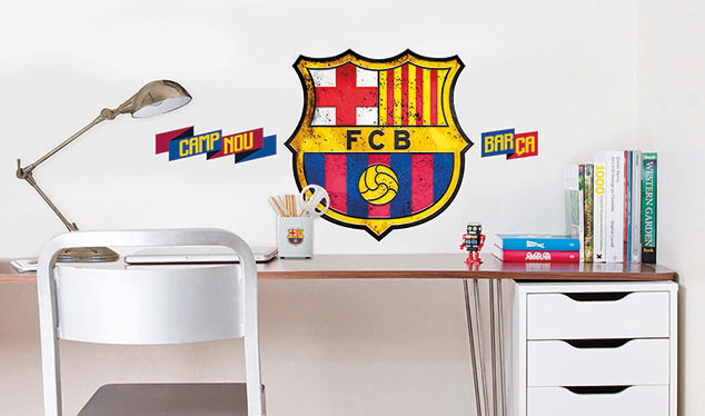 Robijn echtgenoot nietig Muursticker FC Barcelona logo