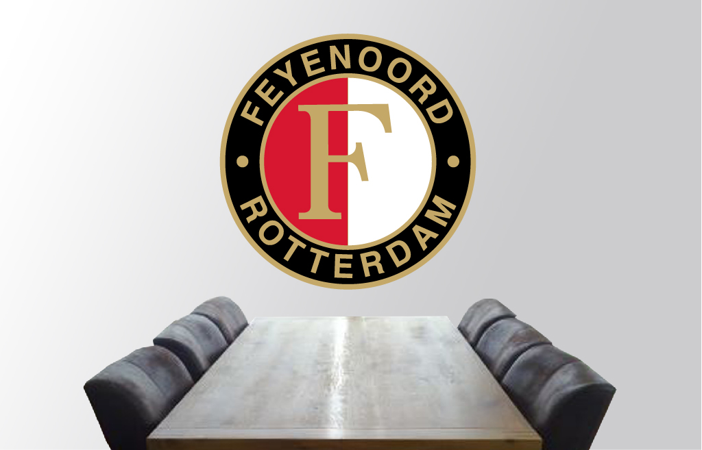 Zelfgenoegzaamheid conversie Reserve Muursticker Feyenoord